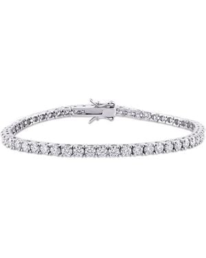 Amour 5 1/10 Ct Dew Created Moissanite Tennis Bracelet - Metallic