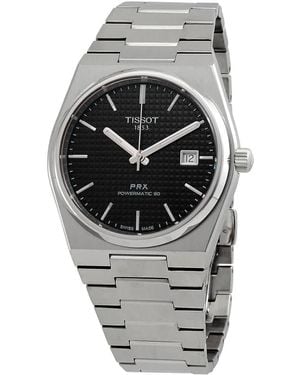Tissot Prx Powermatic 80 Automatic Black Dial Watch - Metallic