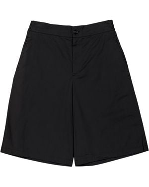 Burberry Cotton-Blend Tailored Shorts, Brand Size 52 (Waist - Black