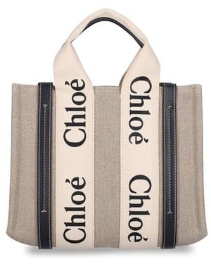 Chloé Chlo Bags Linen - Metallic