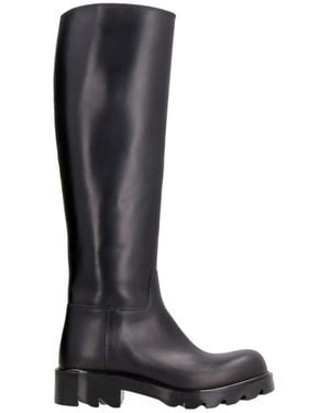 Bottega Veneta Strut Round-Toe Boots - Black