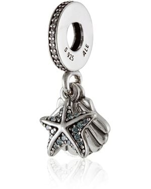 PANDORA Starfish And Sea Shell Dangle Charm - White