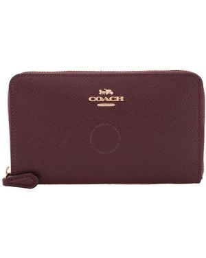 COACH Medium Zip Around Wallet - Brown