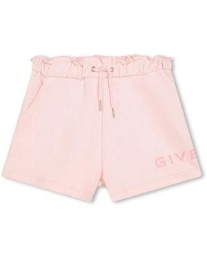 Givenchy Girls Logo Print Shorts - Pink