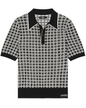 Amiri Ma Quad Monogram Polo Shirt - Black