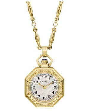 Bulova Rubaiyat-Tone Pendant Necklace - Metallic
