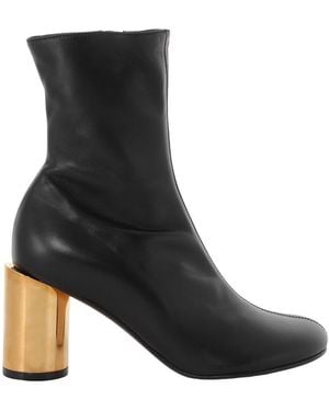Lanvin Sequence Chunky Heeled Boots, Brand Size 35 Us Size 4 - Black