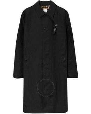 Burberry Classic Collar Buttoned Coat, Brand Size 50 (Us - Black