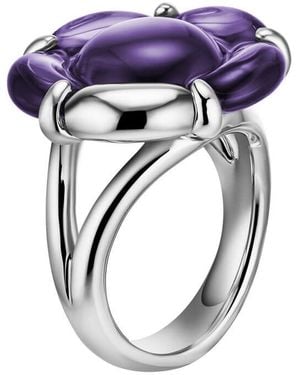 Baccarat 'B Flower' Ring Amethyst Crystal 2806554 - Multicolour