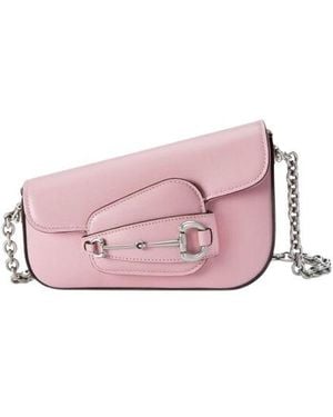 Gucci Leather Mini Horsebit 1955 Handbag - Pink