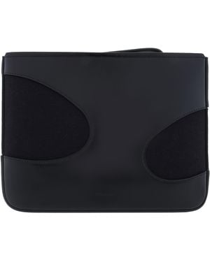 Ferragamo Cut-Out Detailing Clutch Bag - Black