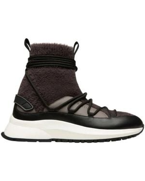 Bally Dalyla Cashmere And Leather Trainers, Brand Size 37 Us - Brown
