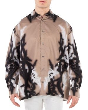 Etudes Studio Illusion Thorn-Print Shirt, Brand Size 52 (Us - Brown