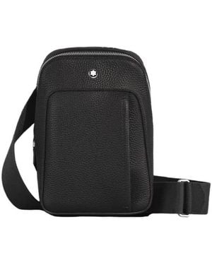 Montblanc Companion Supple Leather On Body Bag - Black