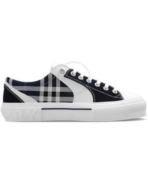 Burberry Kai Checked Lace-up Low Top Trainers - Multicolour