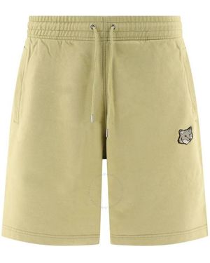 Maison Kitsuné Bold Fox Head Patch Drawstring Shorts - Natural