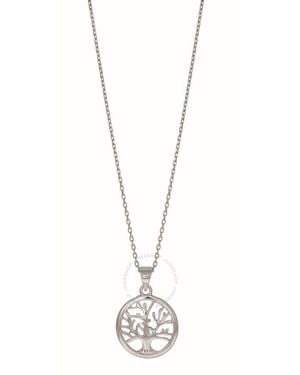 Tresorra Sterling Mini Tree Of Life Pendant Necklace - Metallic
