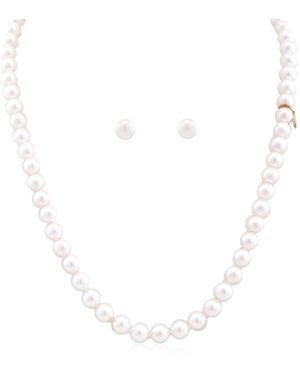 Mikimoto 18" Akoya Cultured Pearl Two-Piece Gift Set - White