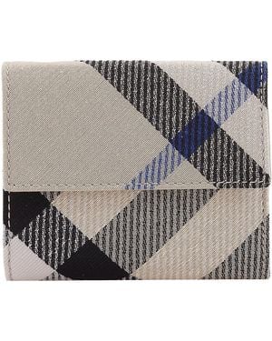 Burberry Checked Leather Wallet - Multicolor