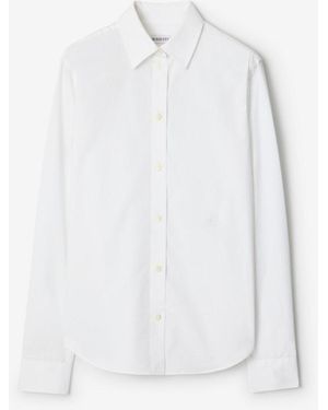 Burberry Classic Fit Cotton Poplin Formal Shirt, Brand Size 8 (Us - White