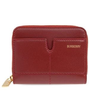Burberry Leather Wallet - Red
