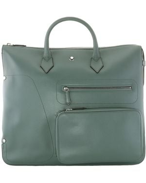 Montblanc Pewter Soft 24/7 Tote Bag - Green
