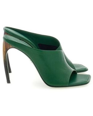 Ferragamo Nymphe X5 Nappa Leather Sandals - Green