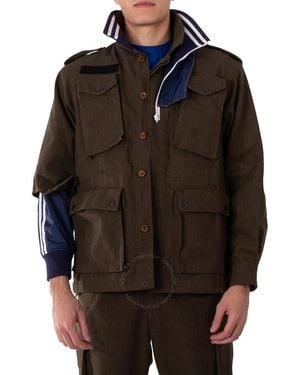 Kolor Khaki Docking Jacket, Brand Size 2 - Brown