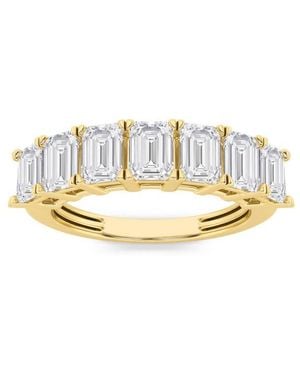 Mure And Co 2Ctw Emerald Shaped Lab Grown Diamond (F/Vs) Seven Stone Band Ring - Metallic