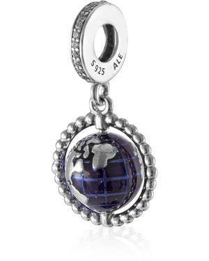 PANDORA Spinning Globe Dangle Charm - Blue