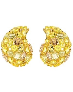 Swarovski Gema Crystal Clip Earrings - Metallic