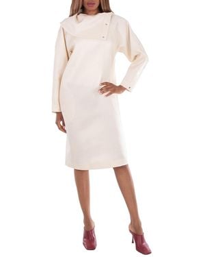 Burberry Snap-Button Dress, Brand Size 4 Us - Natural