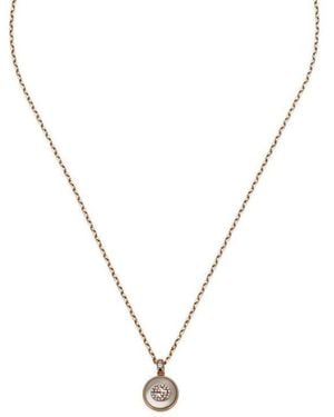 Gucci Interlocking 18K Rose Mother Of Pearl Necklace - Metallic