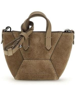 Brunello Cucinelli Calf Leather Shoulder Bag - Brown