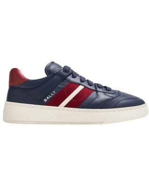 Bally Rebby Leather Low-Top Trainers - Blue