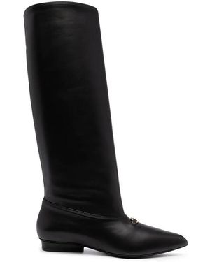 Ferragamo Gancini Knee-High Boots - Black