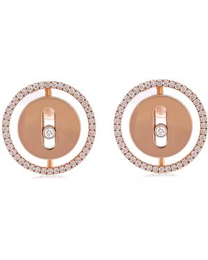 Messika Lucky Move 18K Rose Diamond Earrings - Pink