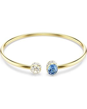 Swarovski Chroma Bangle, Mixed Cuts, Multicolored, 18K Finish - Blue