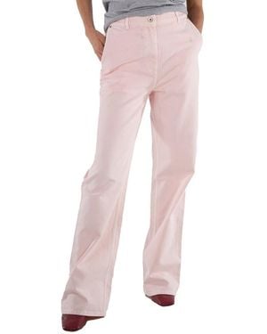 Burberry Logo-Patch Flared Cotton Jeans, Brand Size 10 (Us - Pink