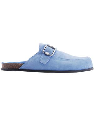 Jimmy Choo Etta Velvet Suede Mules, Brand Size 39 Us - Blue