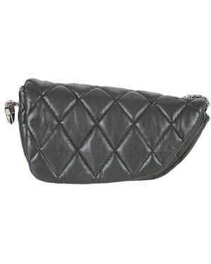 Burberry Quilted Flap Shoulder Bag - Gray