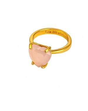 Les Nereides La Diamantine Heart Stone Ring - Yellow