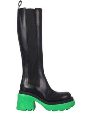 Bottega Veneta Flash High Chelsea Boots - Black