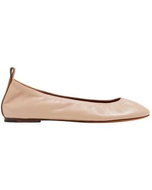 Lanvin The Leather Ballerina Flats - Natural