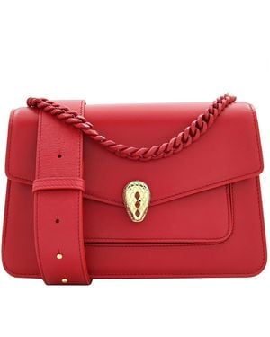 BVLGARI Serpenti Forever Ladies Crossbody 290766 - Red