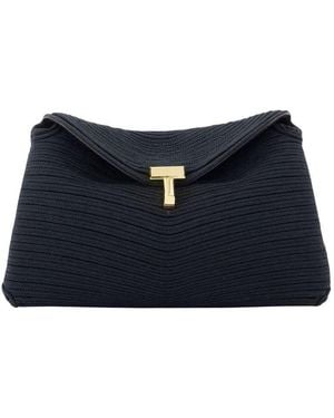 TOTEME Canvas T-Lock Clutch - Blue