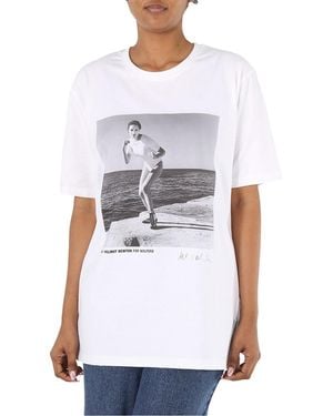 Wolford Ladies Short-Sleeve Newton Cotton T-Shirt - White