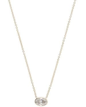 Brilliant Diamond 14Kt 1.00 Carat Lab Grown Diamond Necklace For - Metallic