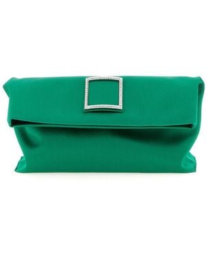 Roger Vivier Trompette Clutch - Green
