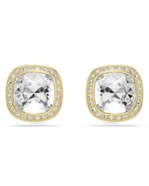 Swarovski Una 18K Plated Cushion Cut Earrings - Metallic